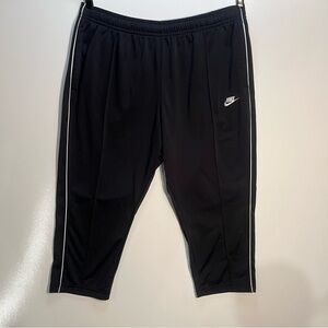 Nike Track Capri Pants Womens Size 4XL Black Swoosh Activewear Pockets Stretch